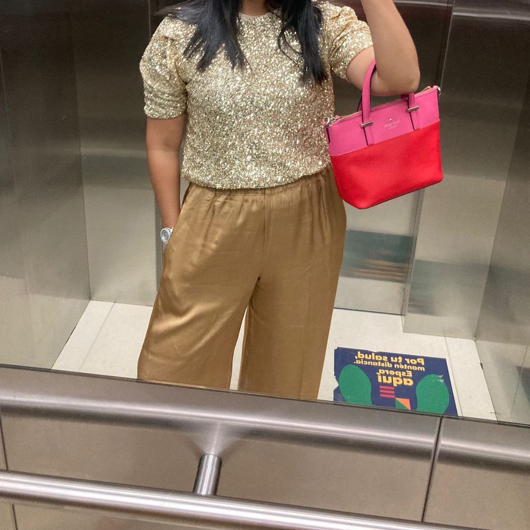 Pantalon medio palazzo
