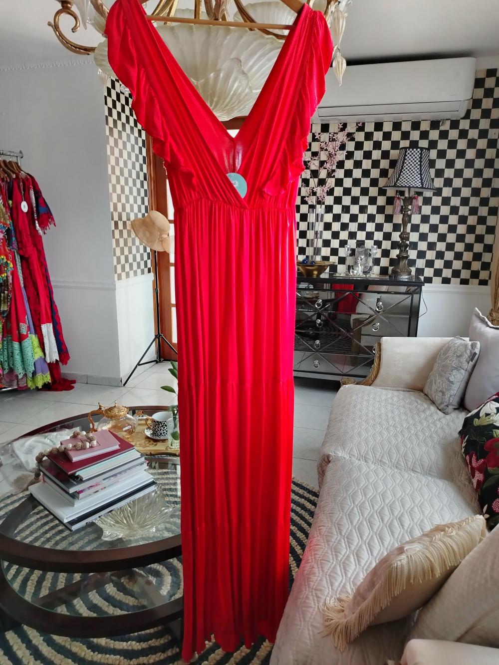 Vestido largo sin mangas