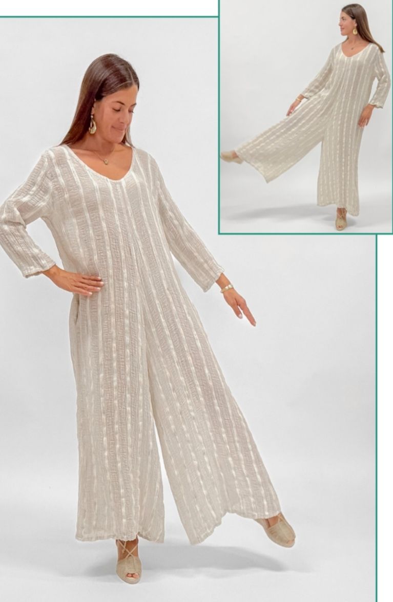 Jumsuit tutta Ivana en lino crudo