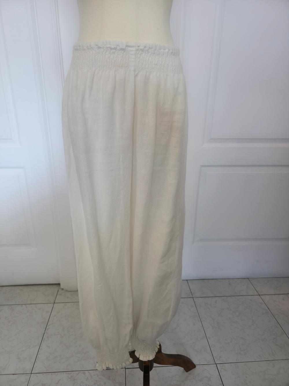 Pantalon joger en lino