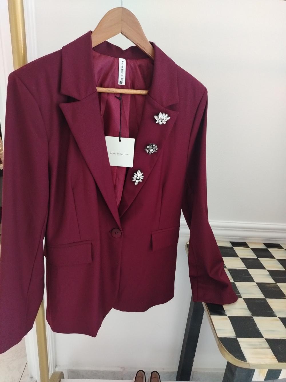 Blazer rojo burgundy