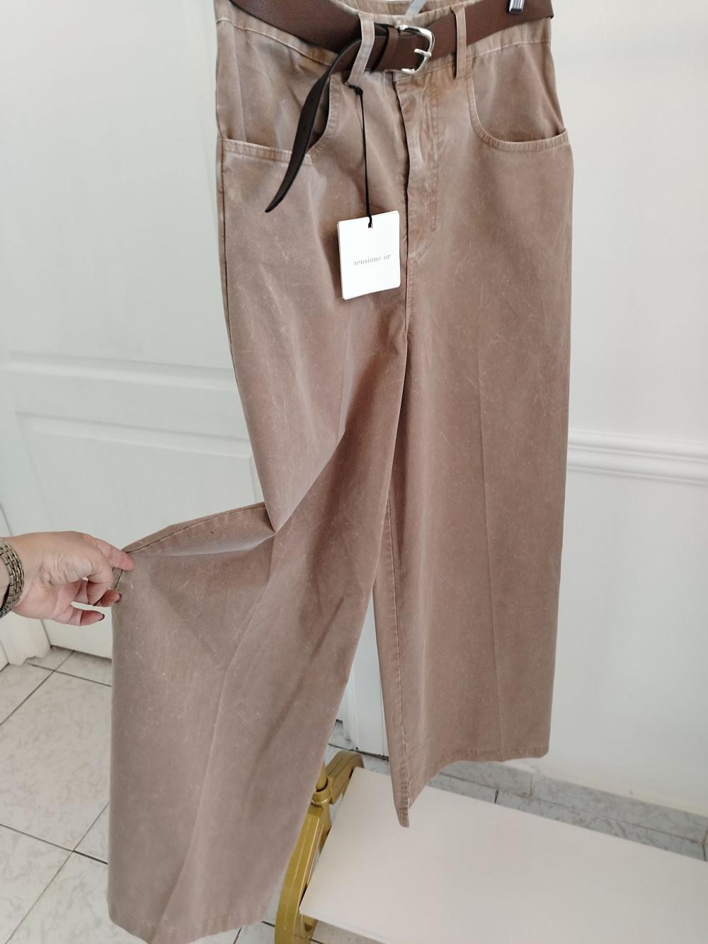 Pantalon caki palazzo