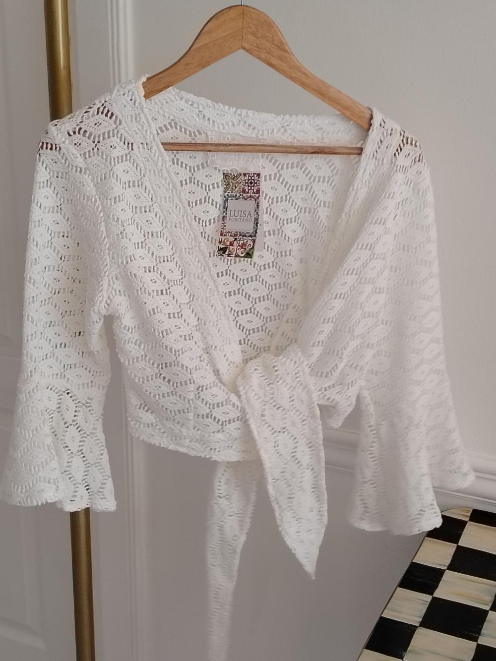 Top bolero en blanco