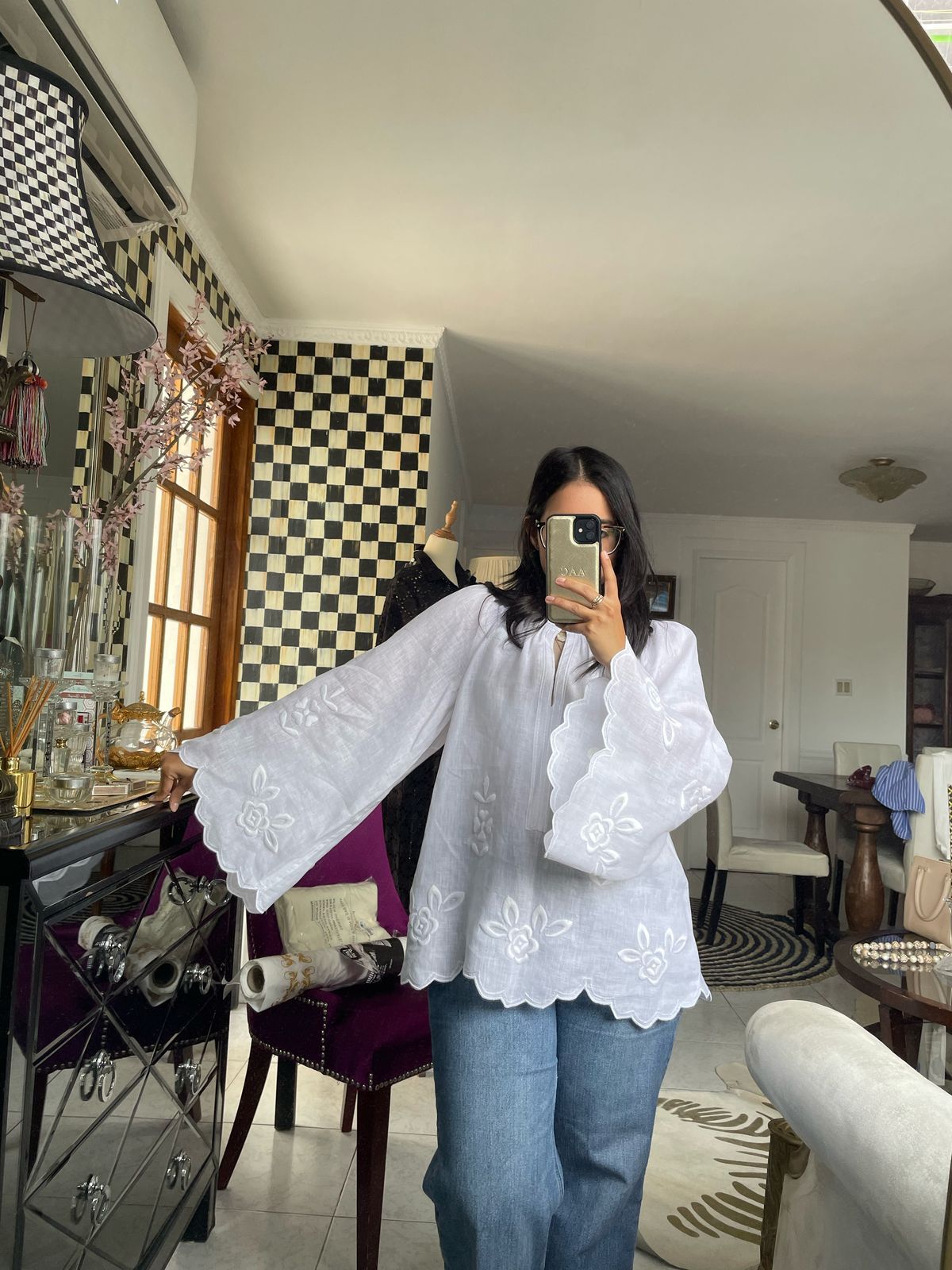 Blusa  en lino
