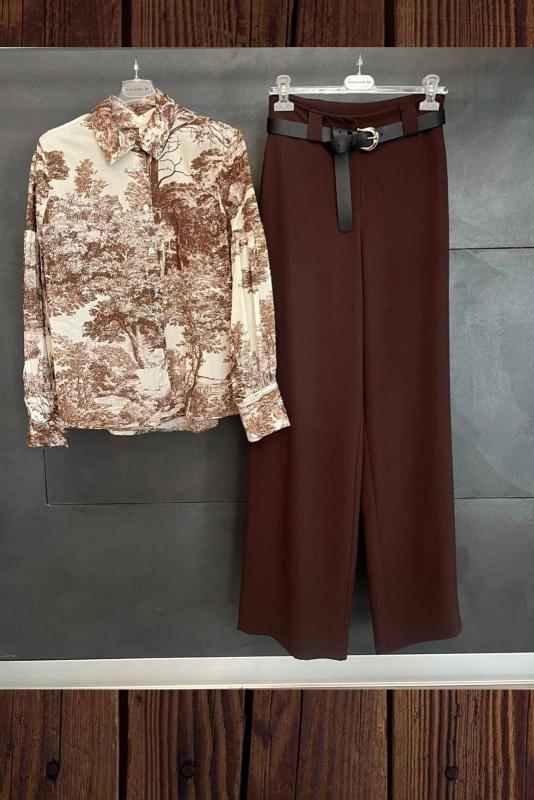 Pantalon  Marron
