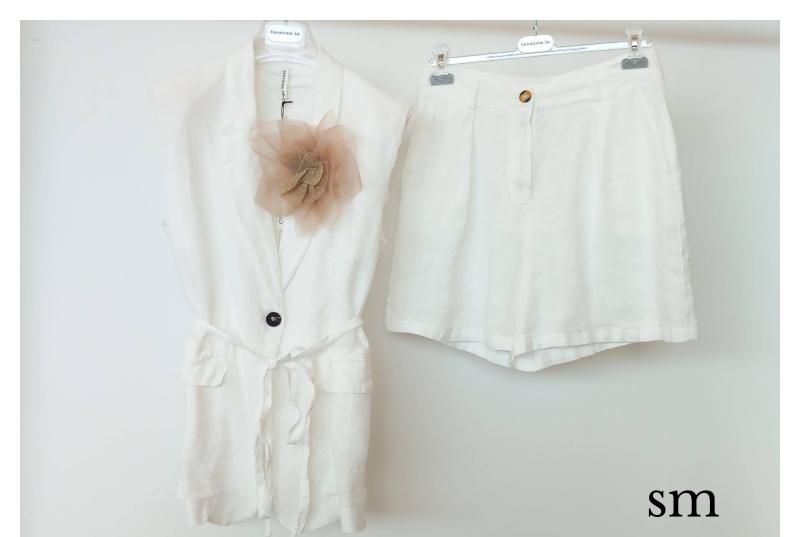Set de guilet y short en lino