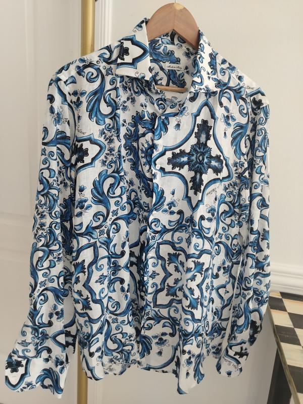 Camisa en lino de Hombre. Luisa Positano